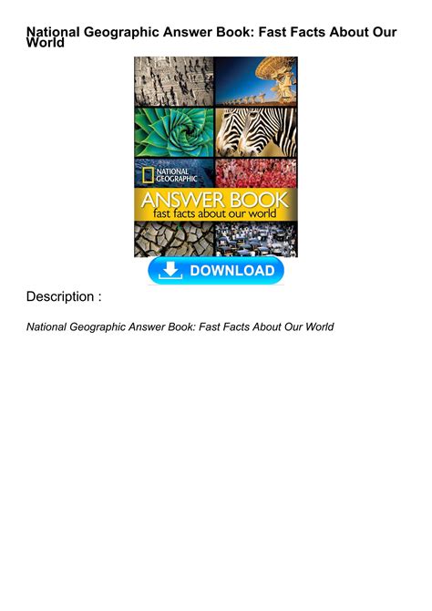 Download⚡book National Geographic Answer Book Fast Facts About Our