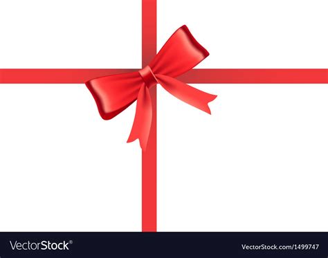 Red bow Royalty Free Vector Image - VectorStock