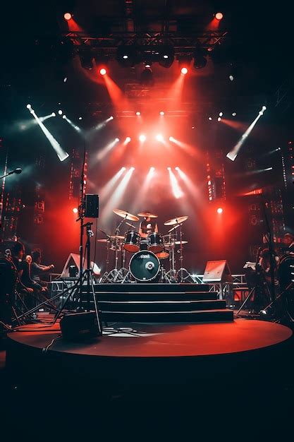 Premium Photo Background Of Rock Concert Backdrop Stage Lights And