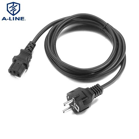 European Pins Ac Power Cord Straight Angle With C Connector From