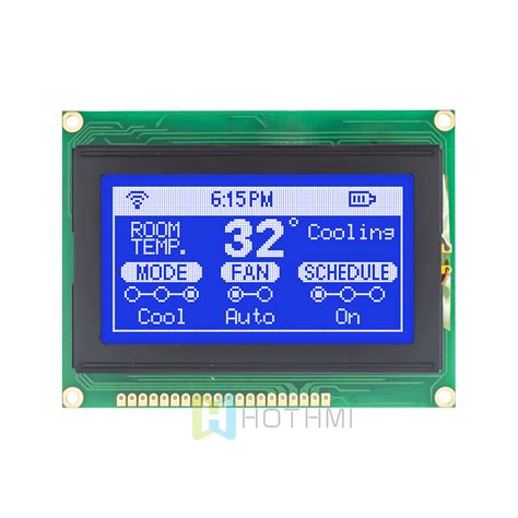 X Graphic Lcd Module Stn Negative Display Blue Background