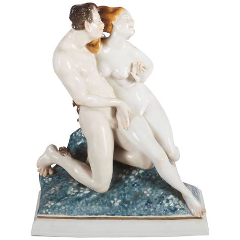 Rare Art Deco Figurine By Karl Ens Satyr And Nude For Sale At StDibs Nude Figurine Ens Nude