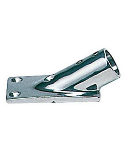 Platine inox rectangle inclinée 30 22 mm