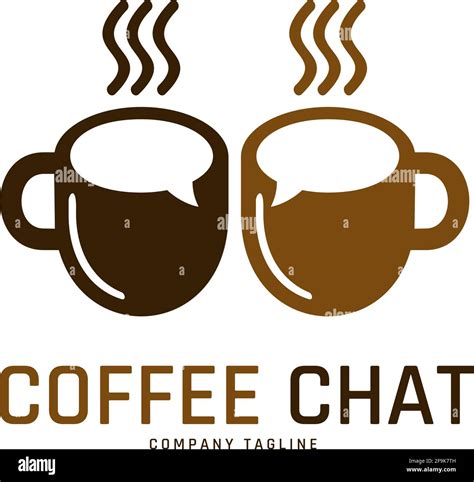 Logo Deisgn Vector Coffee Chat Stock Vector Image & Art - Alamy