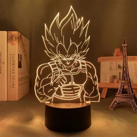 Dragon Ball LED Tischlampe 3D Majin Vegeta Dekoration Dragonballmerch De