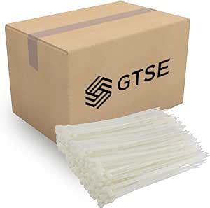 Amazon GTSE 12 Inch White Clear Zip Ties 4 500 Bulk Contractors