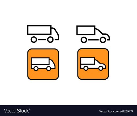 Delivery car logo icon Royalty Free Vector Image