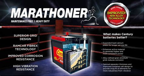 Century Marathoner Maintenance Free Car Battery D L With