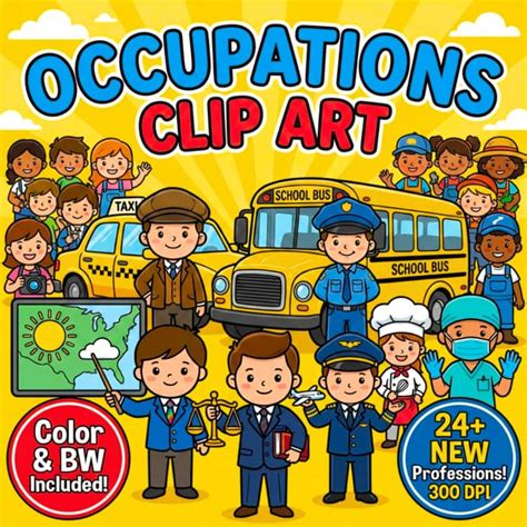 elementary classroom community helpers clip art set differentiated