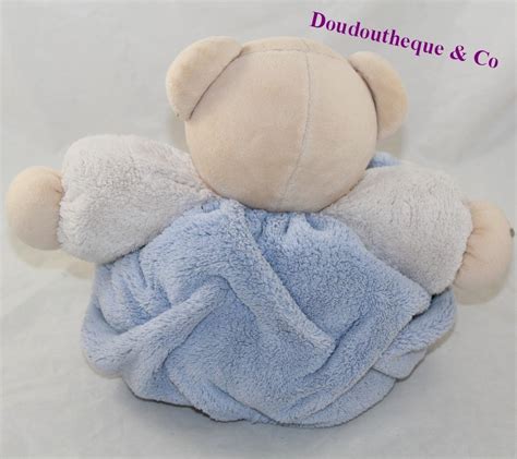 Peluche Patapouf Ours KALOO Plume Bleu 25 Cm SOS Doudou