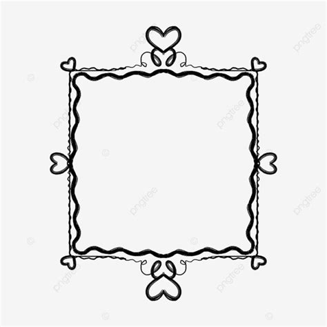 Square Doodle Decorative Frame Frames Doodle Square Png Transparent