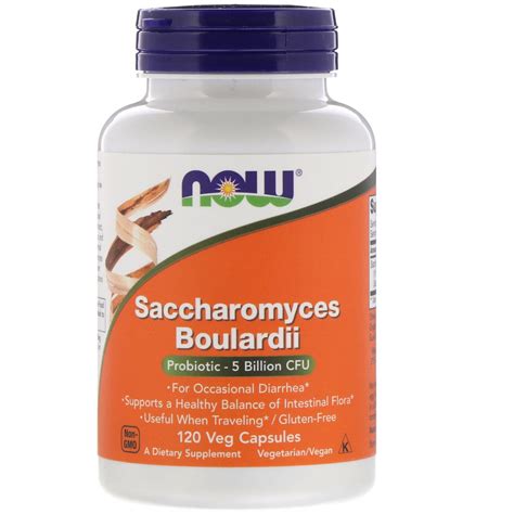 Now Foods Saccharomyces Boulardii 5 Billion Cfu 120 Veg Capsules