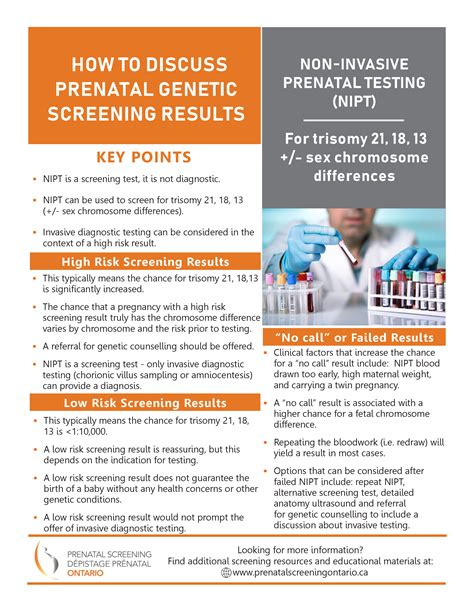 Non Invasive Prenatal Testing Nipt Guide Prenatal Screening Ontario