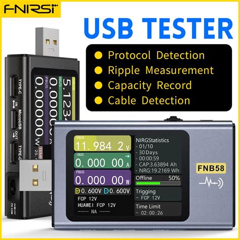 FNIRSI FNB58 USB Battery Tester Voltmeter Ammeter TYPE C Fast Charge