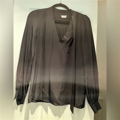 Miu Miu Tops Miu Miu Silk Pussy Bow Blouse Size It Poshmark