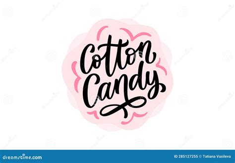 Cotton Candy Logo Vector Vector Illustration Sweet Cotton Candy Shop