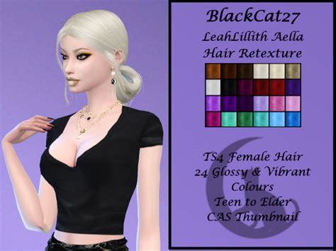 The Sims Resource Blackcat27 Leahlillith Aella Hair Retexture