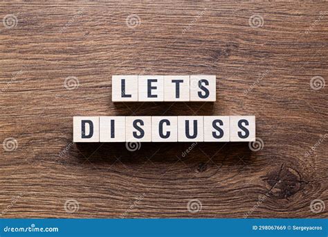 Lets Discuss Word Concept On Building Blocks Text Stock Image