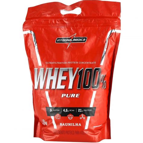 100 Whey Pure 907g Integral Medica Baunilha Whey Store Suplementos