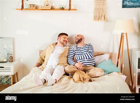 Happy Gay Couple Cuddling On Hi Res Stock Photography And Images Alamy