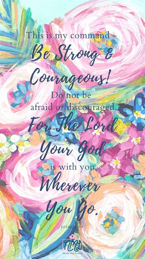 Joshua Scripture Screen Saver By Artist Nicole May Lesher Floral