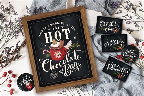 Printable Hot Chocolate Bar Kit Hot Cocoa Bar Hot Chocolate Etsy