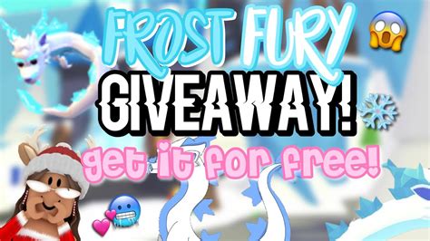 FROST FURY GIVEAWAY In Adopt Me Roblox Adopt Me CLOSED YouTube