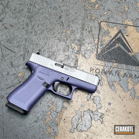 Glock 43x With A Crushed Orchid And Crushed Silver Finish Cerakote