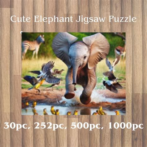 Jigsaw Puzzle Elephant Puzzle 1000-piece 500-piece 252-piece - Etsy