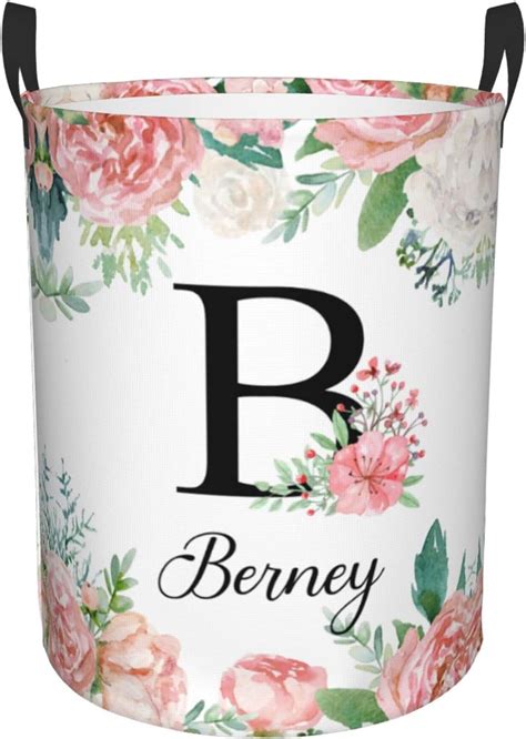 Amazon Custom Laundry Hamper With Name Pink Roses Initial Letter