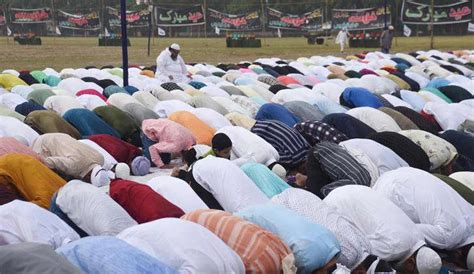 PATNA INDIA JUNE 29 Muslim People Offering Namaz On The Occasion Of