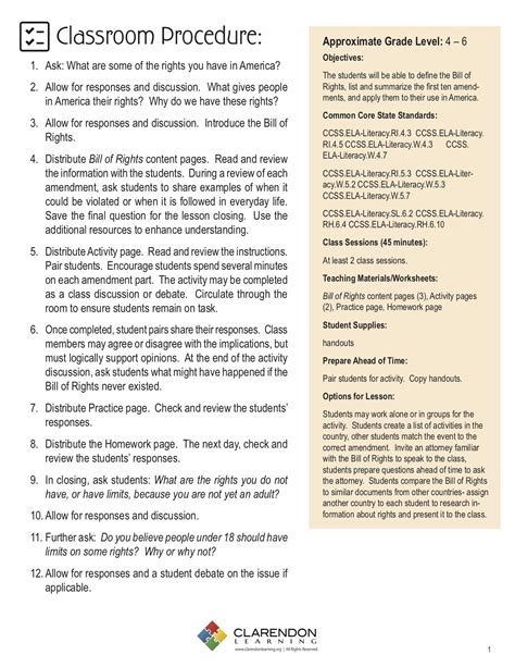 Bill Of Rights Lesson Plan Lesson Plans Learning