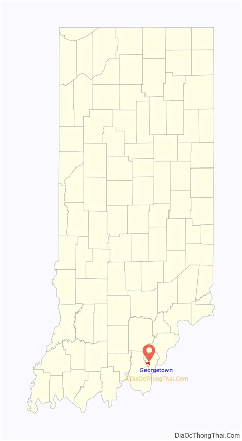 Map of Georgetown town, Indiana - Thong Thai Real