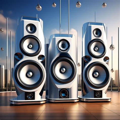 Premium Photo | Photo a large music speakers 3d illustration