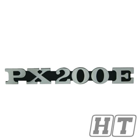 Emblem Schriftzug Px200e Seitenhaube 2 Pins 162x20mm für Vespa PX 200 E