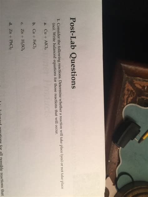 Solved Consider the following reactions. Determine whether a | Chegg.com 