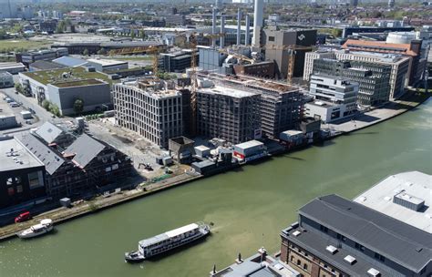 X Dock Fiege Neubau wächst am Stadthafen Münster Blick