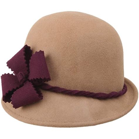 Wool Vintage Felt Cloche Bucket Bowler Hat Winter Women Church