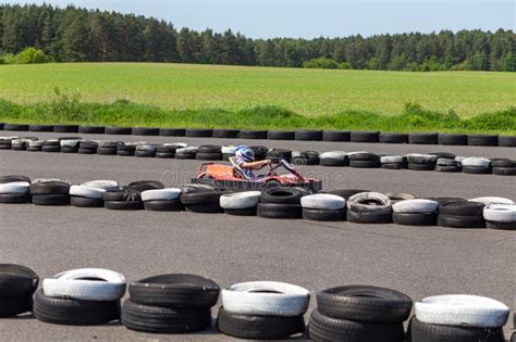 Youth Go Kart Racer on Track Stock Image - Image of motor, track: 285594409