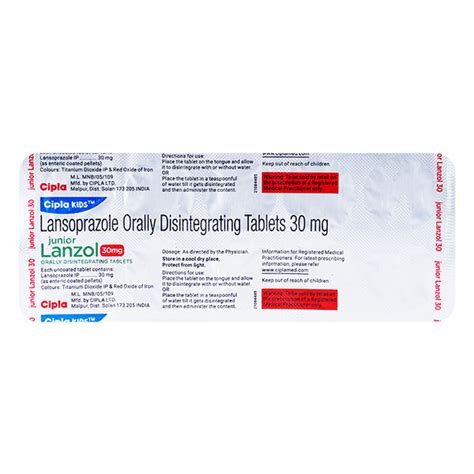 Junior Lanzol 30mg Tablet 10s Price Uses Side Effects Netmeds