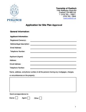 Fillable Online Application For Site Approval Plan Fax Email Print