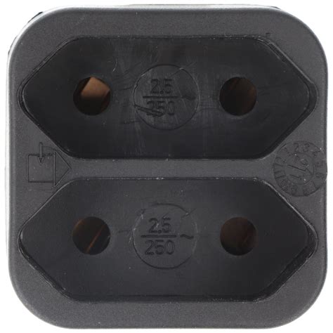 Multistecker 2x Euro Und 1x Schutzkontakt Schwarz Mit Schalter BPS