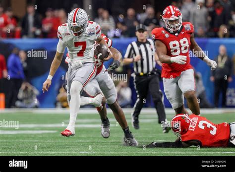 Atlanta Georgia Usa 1st Jan 2023 Ohio State Buckeyes Quarterback C