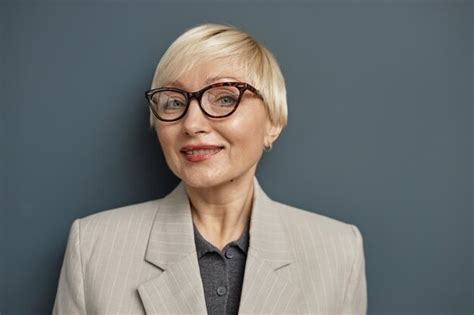 Premium Photo Mature Woman Wearing Glasses