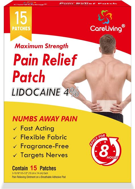 Teemofe Lidocaine Pain Relief Patch 20 Count Maximum