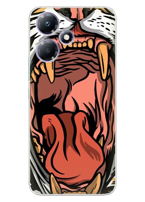 Infinix Hot i силиконовый чехол с картинкой Рычащий тигр