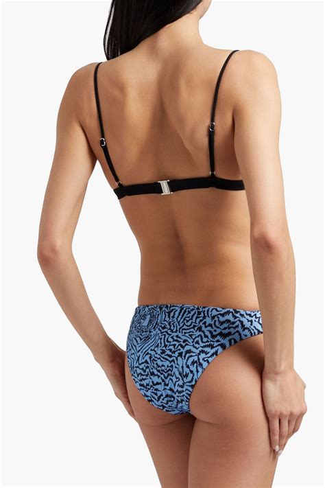 Hvn Printed Mid Rise Bikini Briefs The Outnet