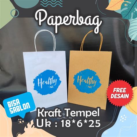 Jual Paperbag Custom Desain Sablon Tas Kertas Custom Desain Sablon