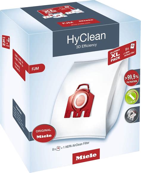 Amazon Miele XL Pack 8X Hyclean 3D FJM Vacuum Bags 1 Hepa