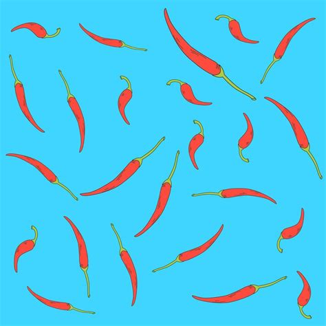 Seamless Pattern With Red Hot Chili Pepper Vector Illustration Of Chili Pepper 13593136 Vector